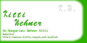 kitti wehner business card